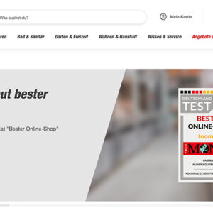In Germania, Toom.de &egrave; il miglior negozio on line